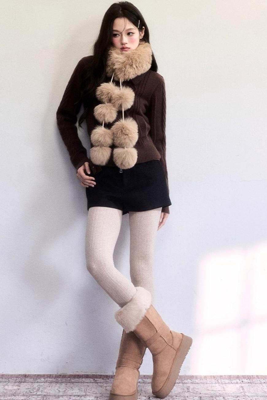 Little Deer Cable Knit Sweater
