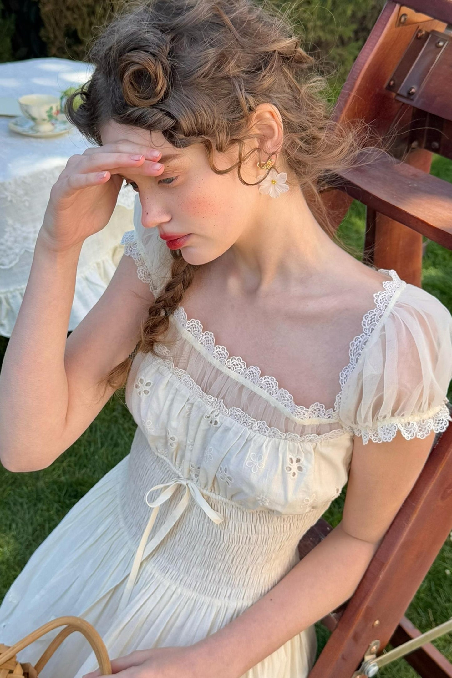 Whimsical White Rabbit Summer Dress