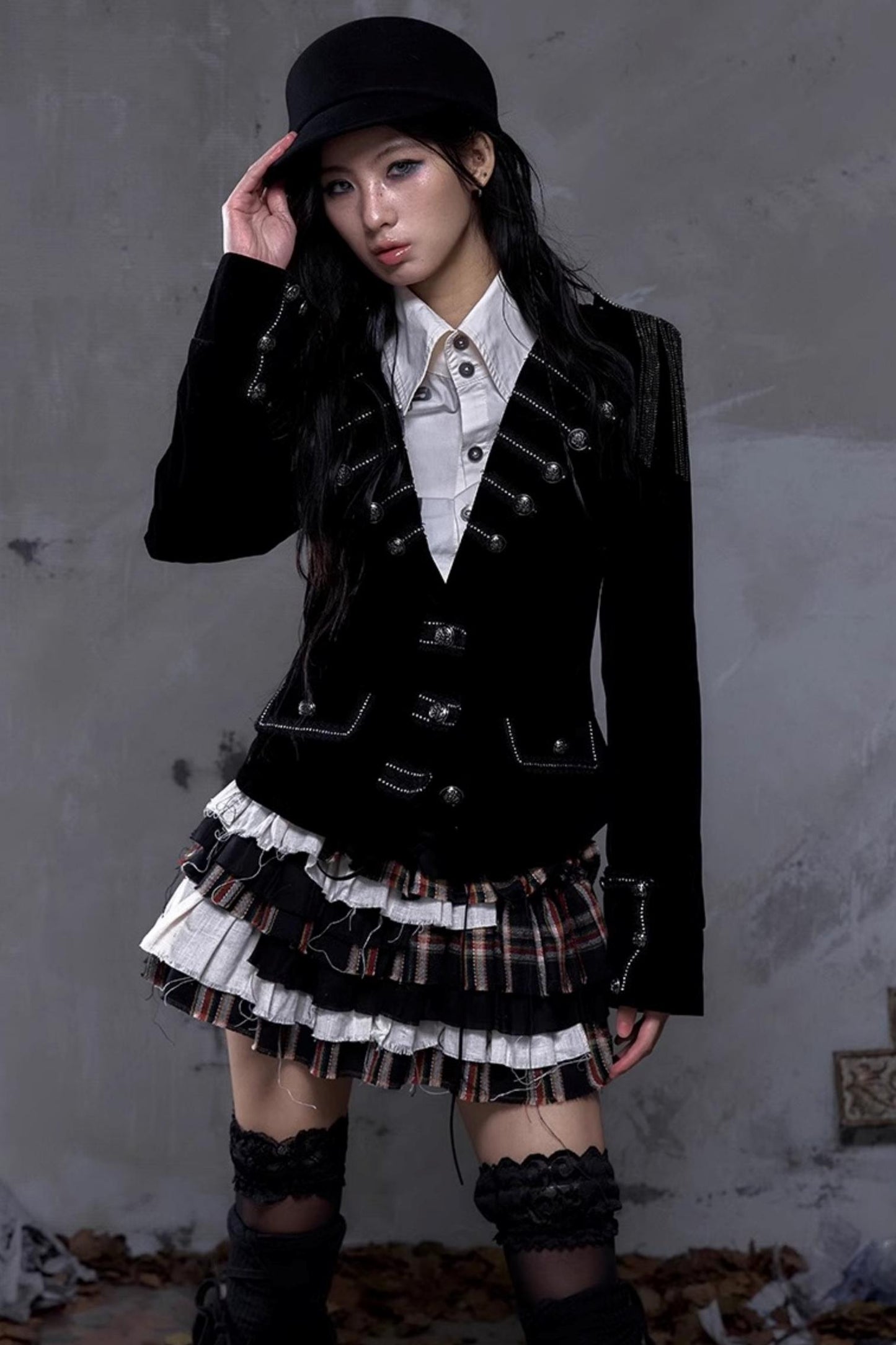 Vintage Rebel Plaid Skirt