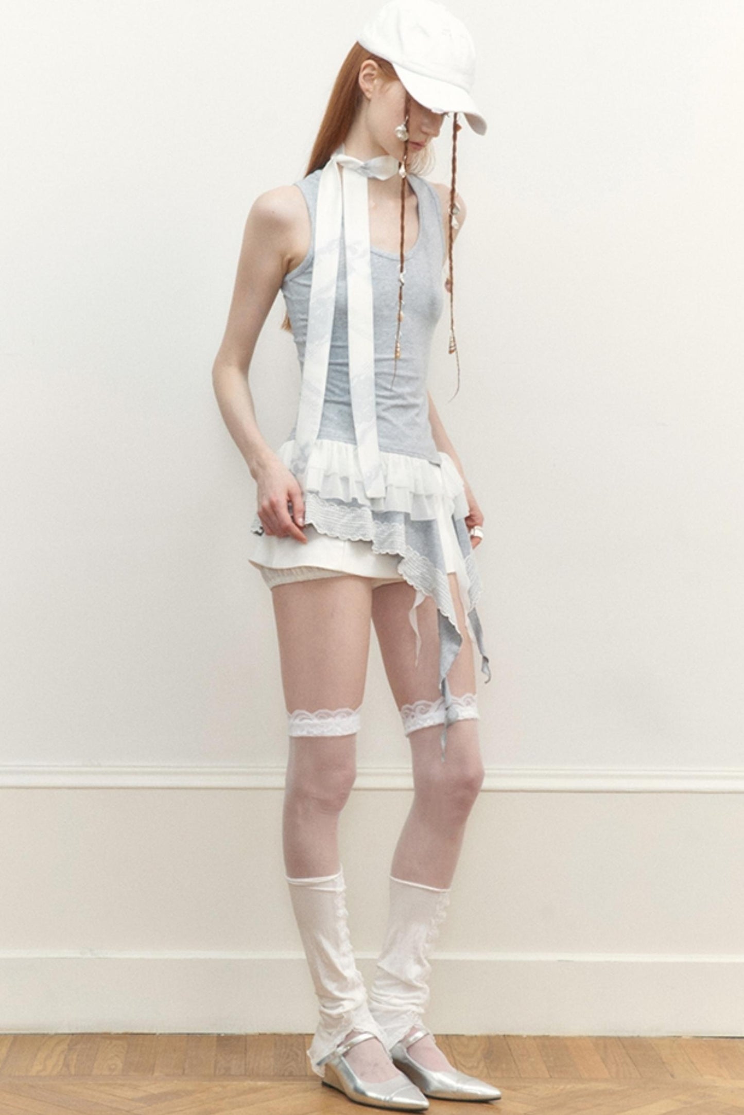 Black White Silk Tie