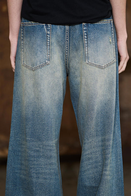 Vintage Destroyed Denim Trousers