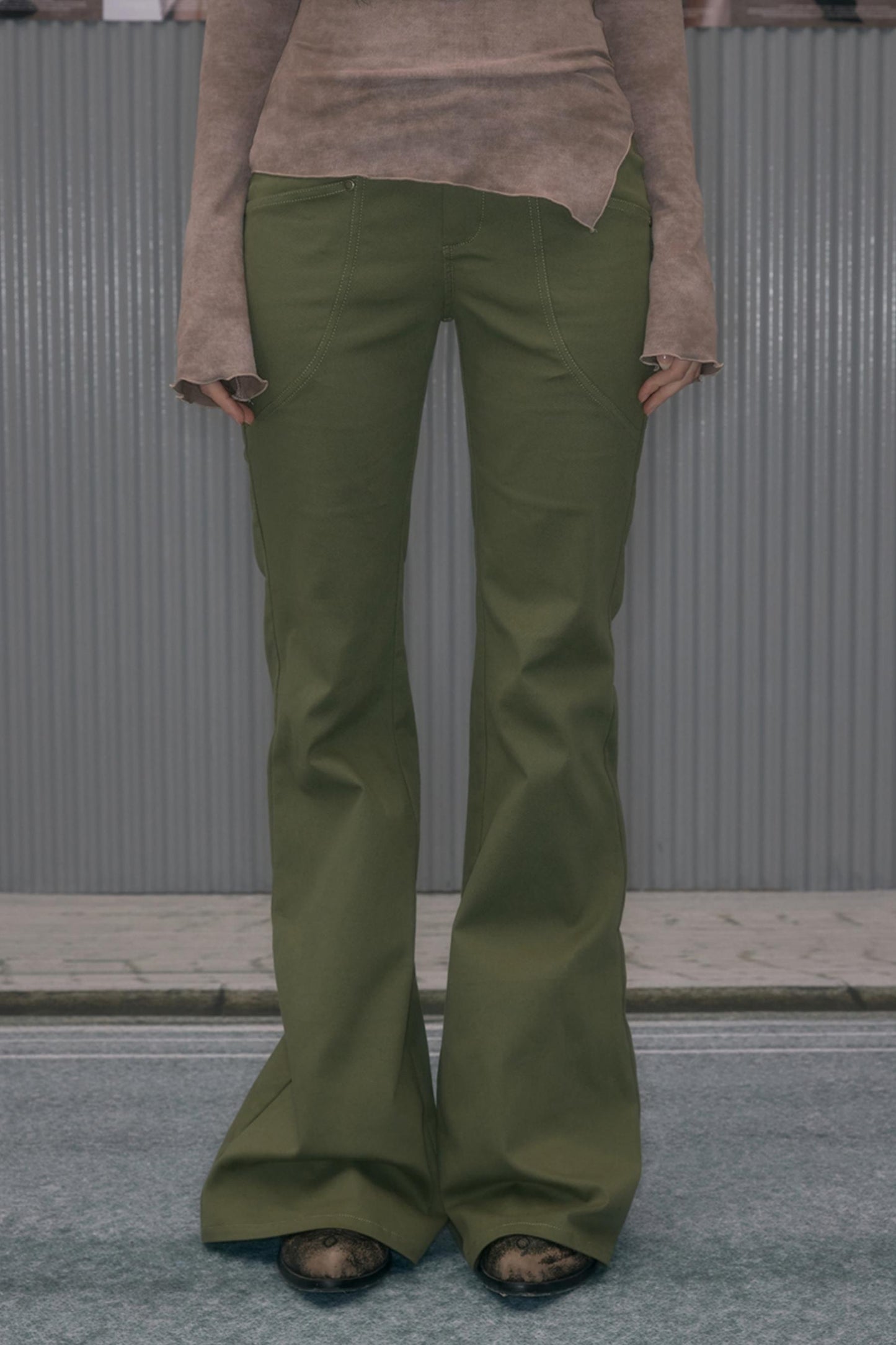 Sweet Green Cargo Boots Pants