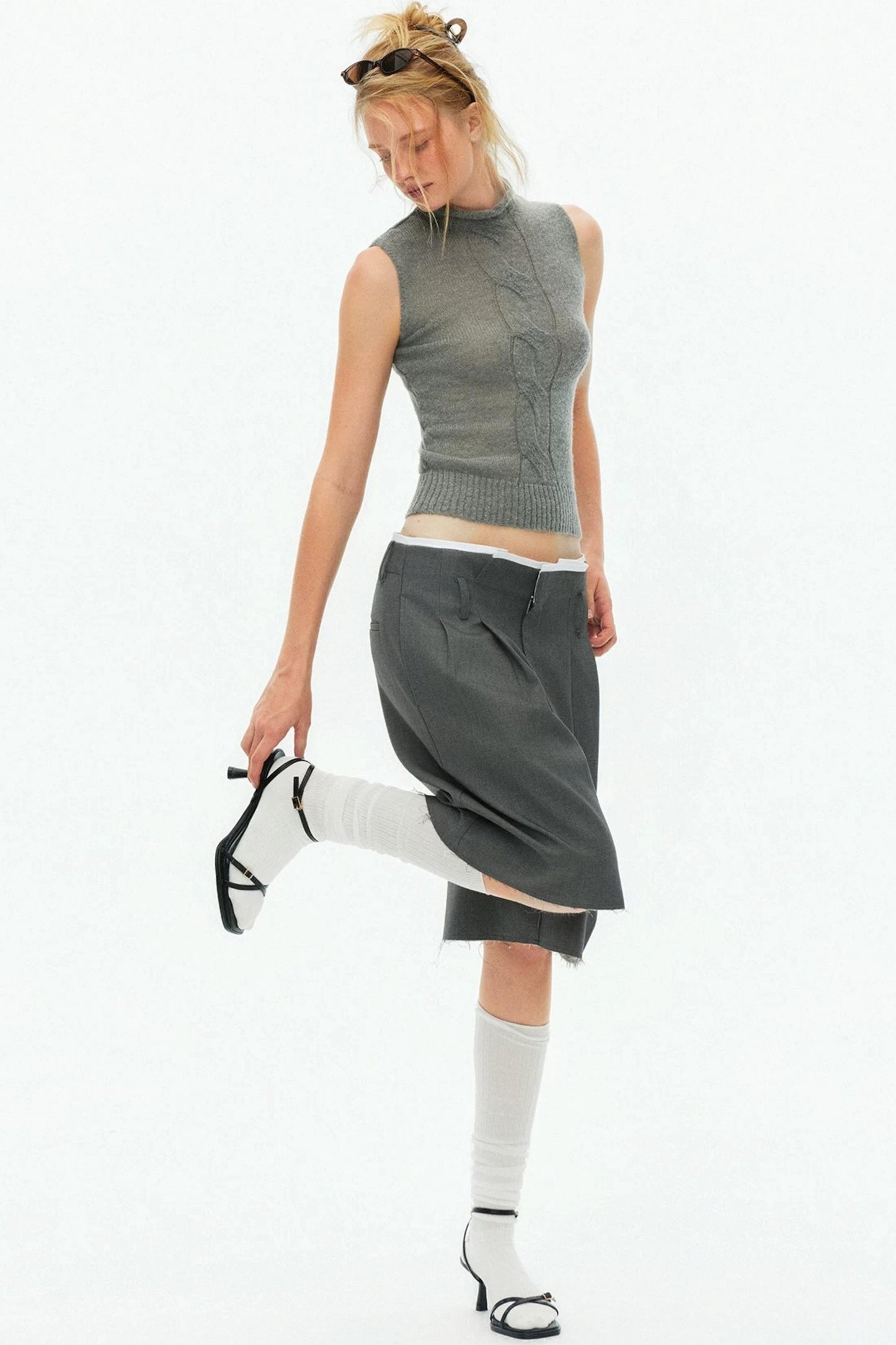 Tencel Wool Pleated Pants