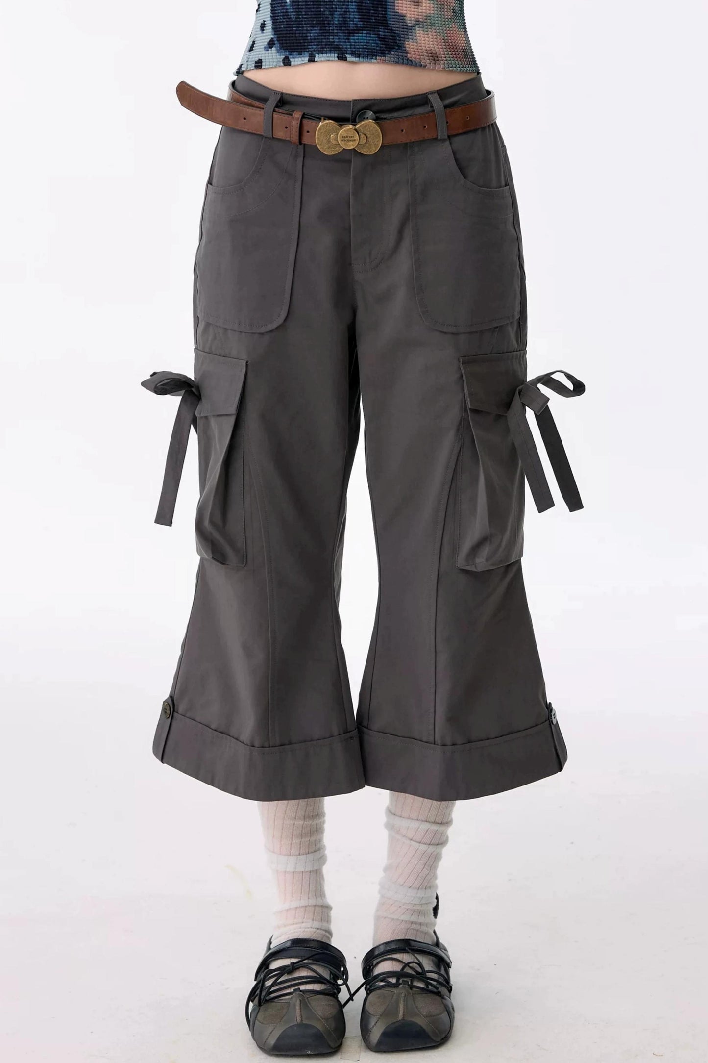 High-Waisted Workwear Casual Pants