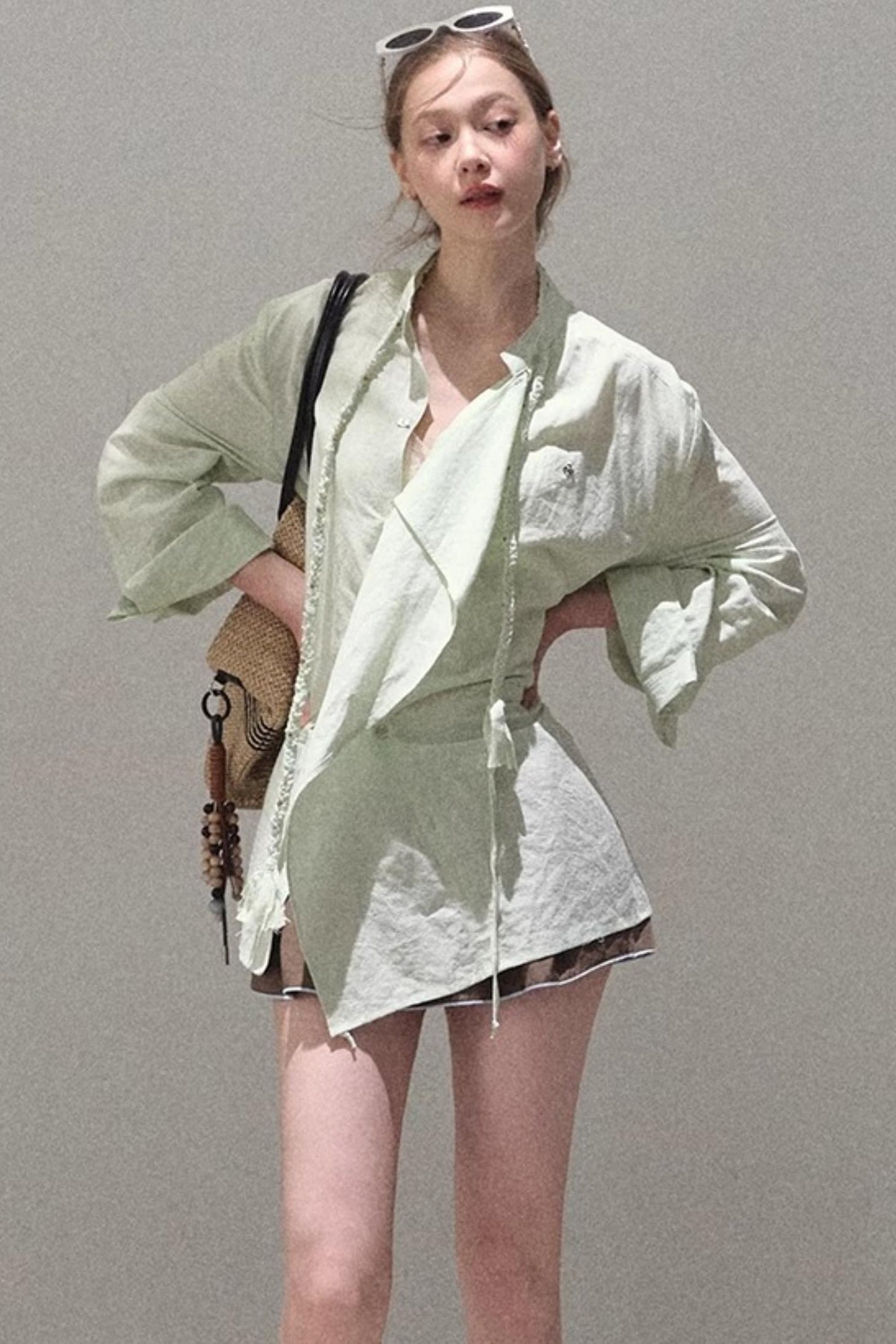 Eco-Luxe Striped Beaded Shirt