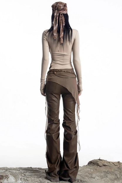 Fake Two Halterneck Swing Top