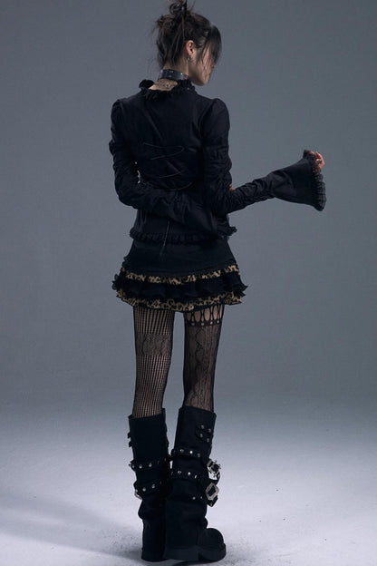 Gothic Vintage Lace Bell Sleeves Top