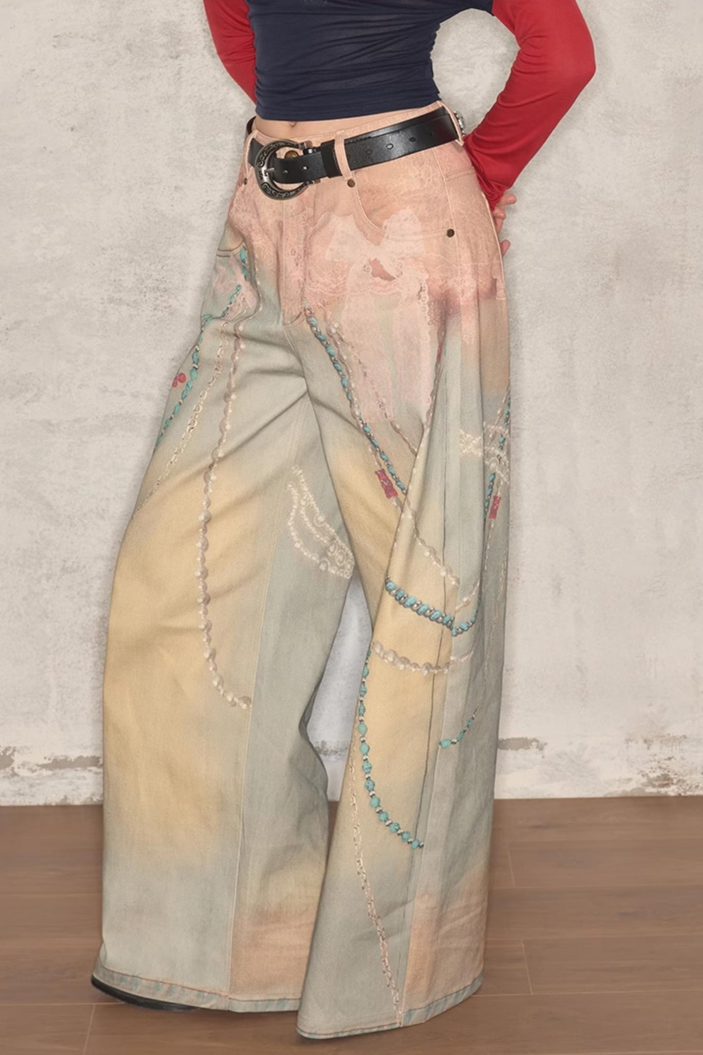 Summer Lace Denim Pants