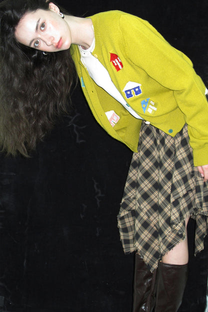 Wool Blend Embroidered Knitted Outer