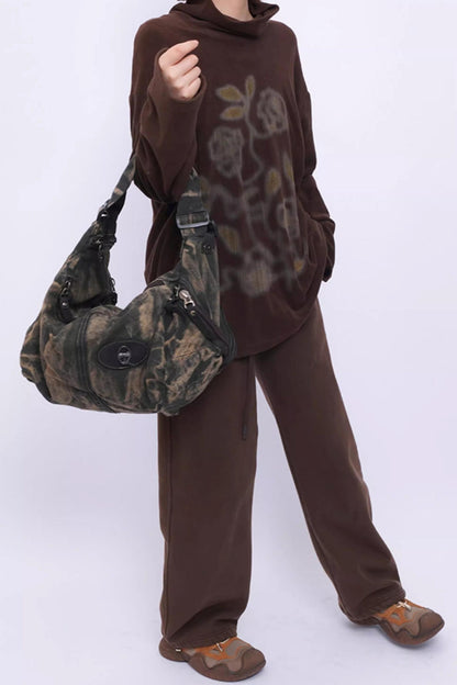 Vintage Denim Patchwork Bag