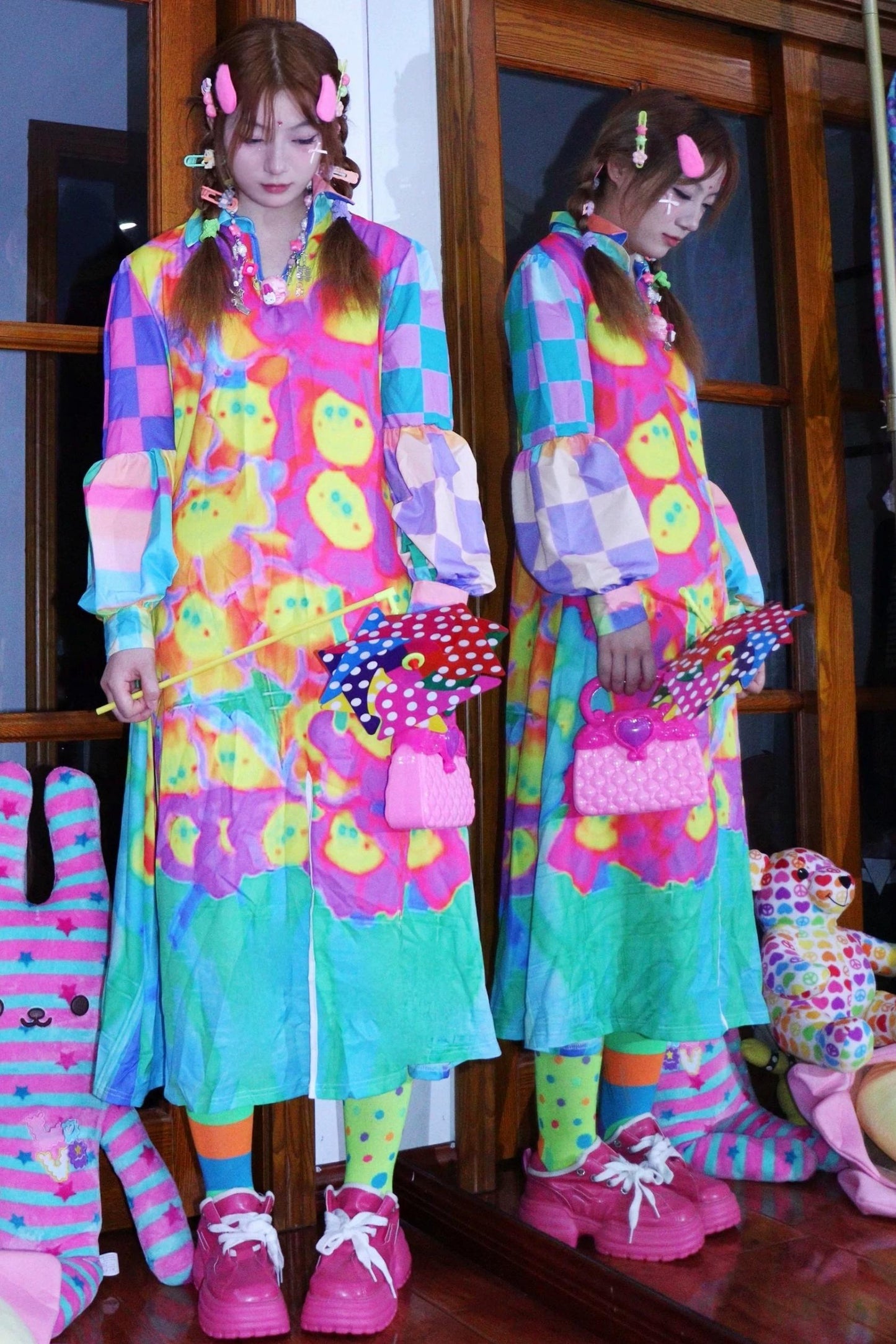 Colorful Playful Print Dress