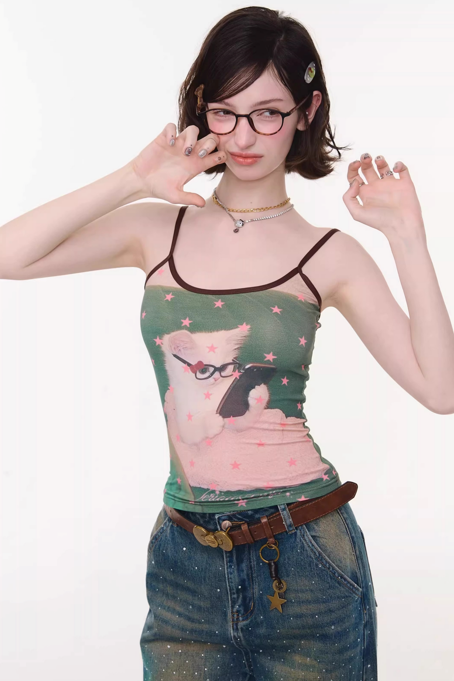Smart-Polka-Dot-Unterhemd