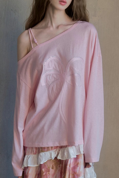 Sequin Embroidery Off-Shoulder Set-Up
