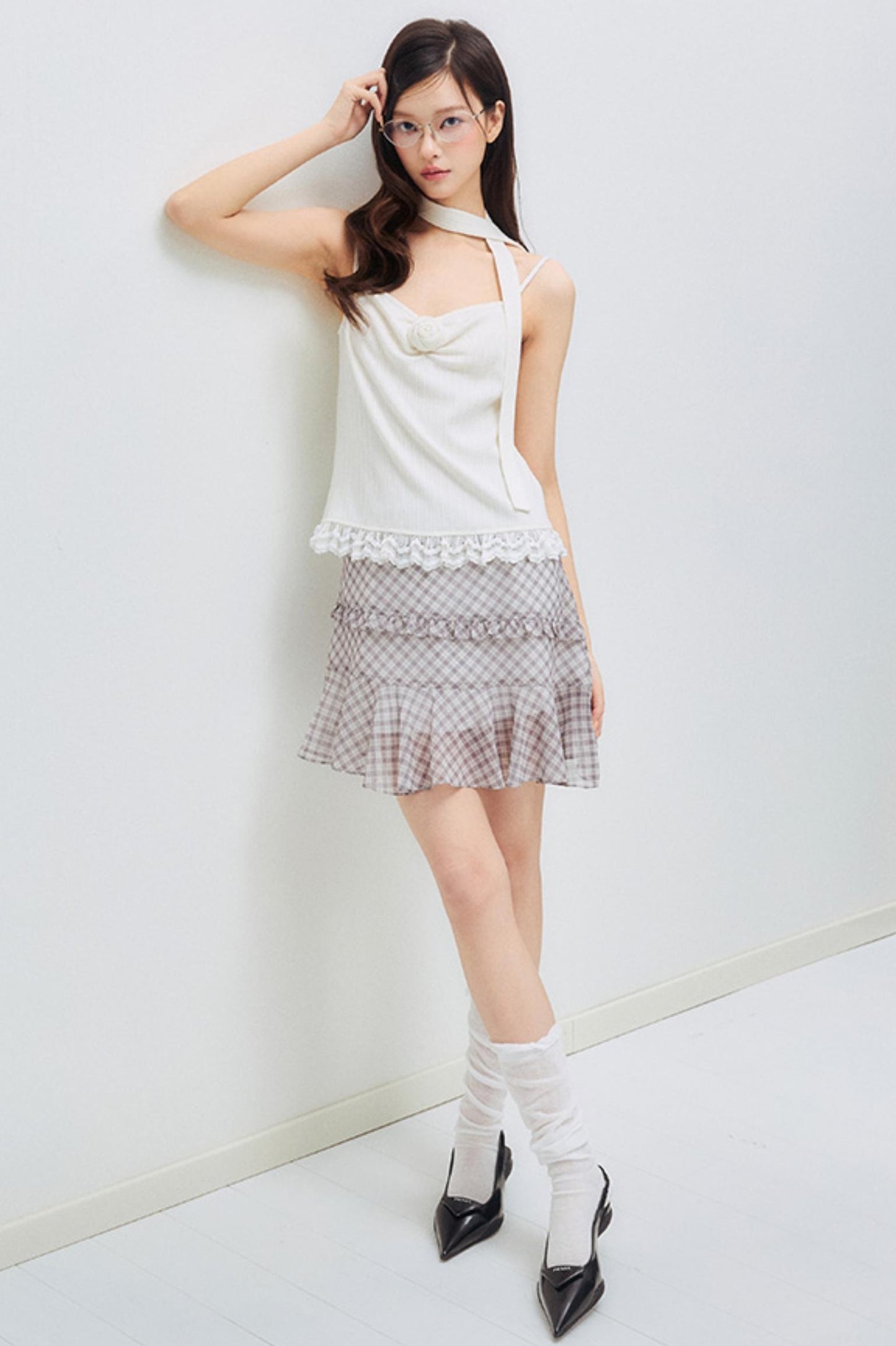 Unregelmäßiger, flauschiger Chiffon-Rüschenrock - 60% Rabatt!