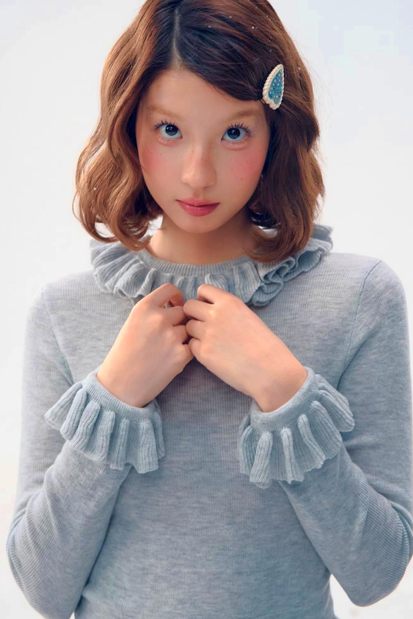 Three-Dimensional Lace Knit Top