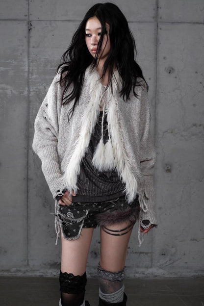 Lazy Vintage Hooded Sweater Coat