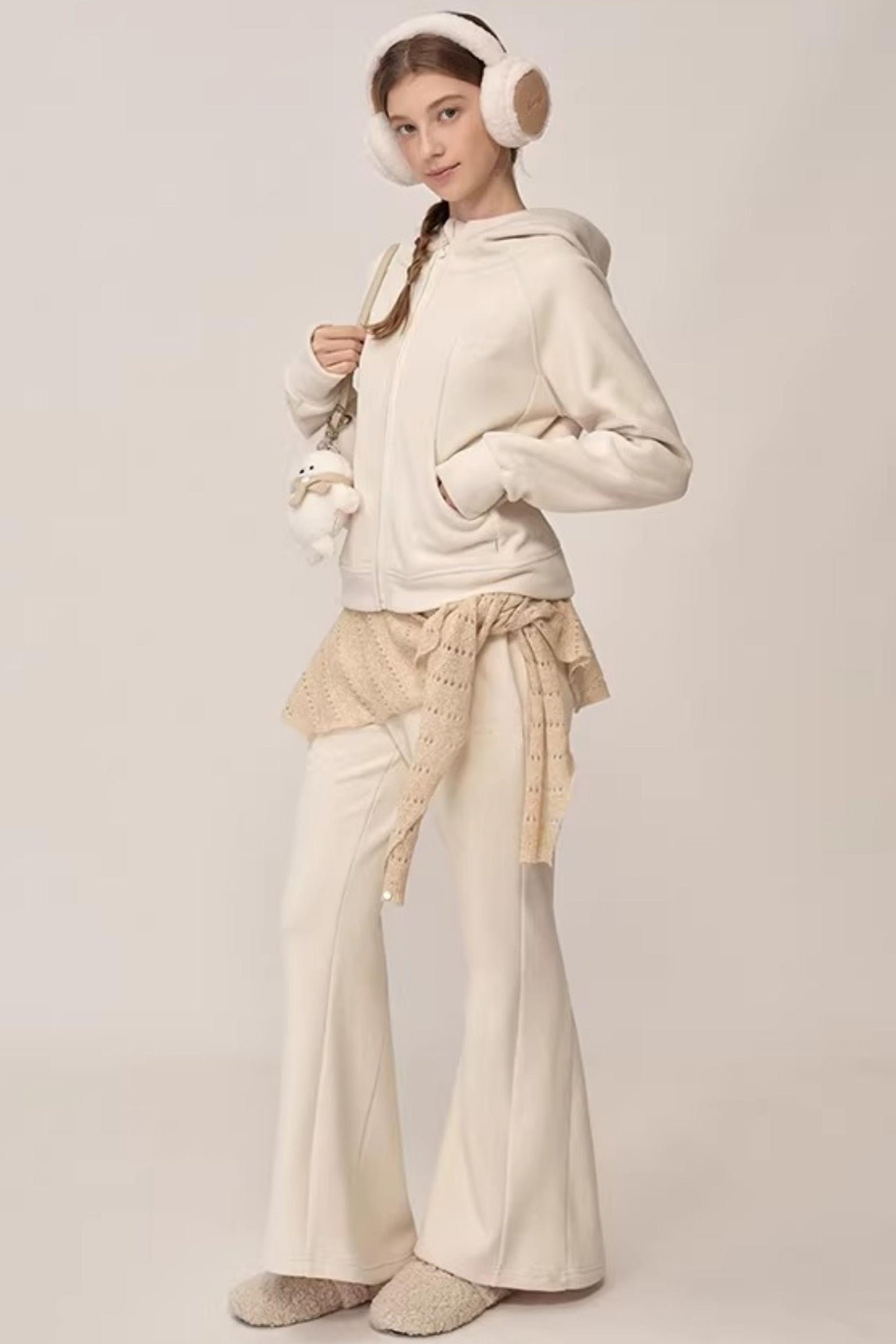 Double-Sided Fleece Hooded Jacket Set-Up