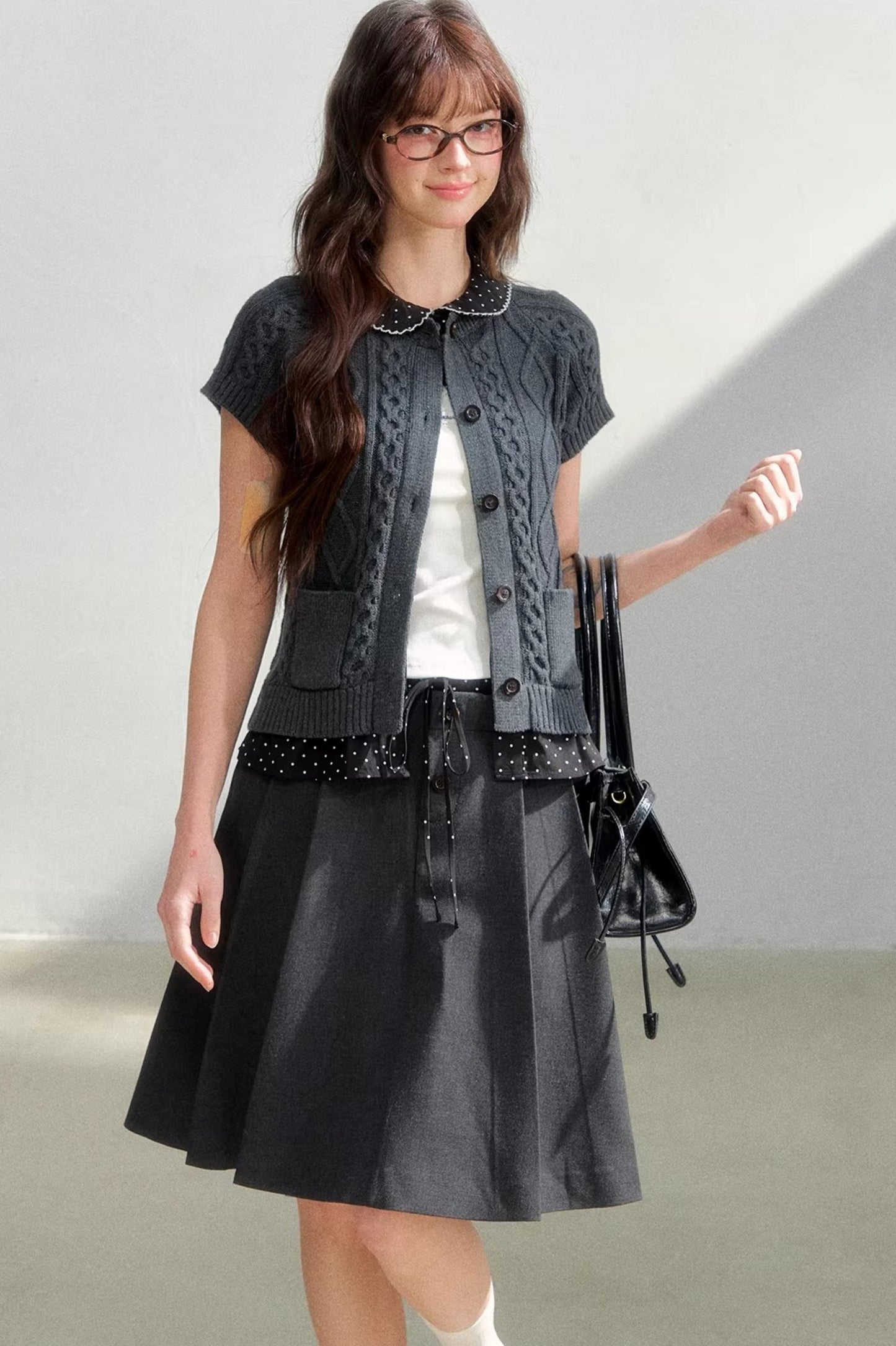 Knitted Korean Two-Piece Sweater