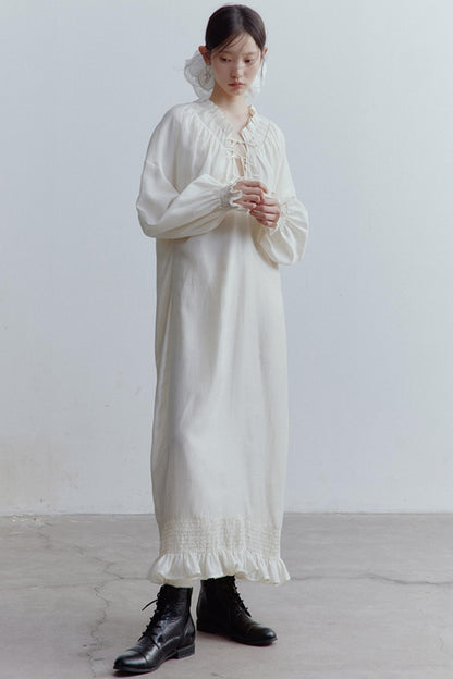Soft Skin-Friendly Linen Cocoon Dress
