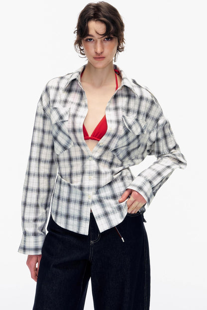 Pose Silhouette Plaid Shirt