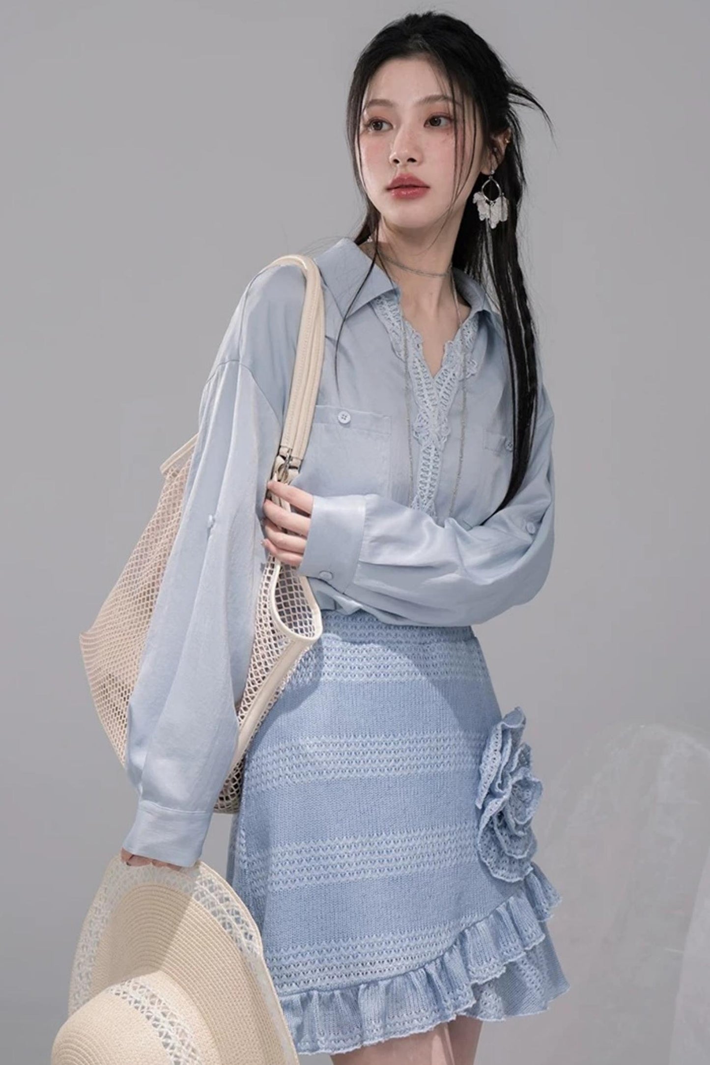 Clear Sky Knit Skirt