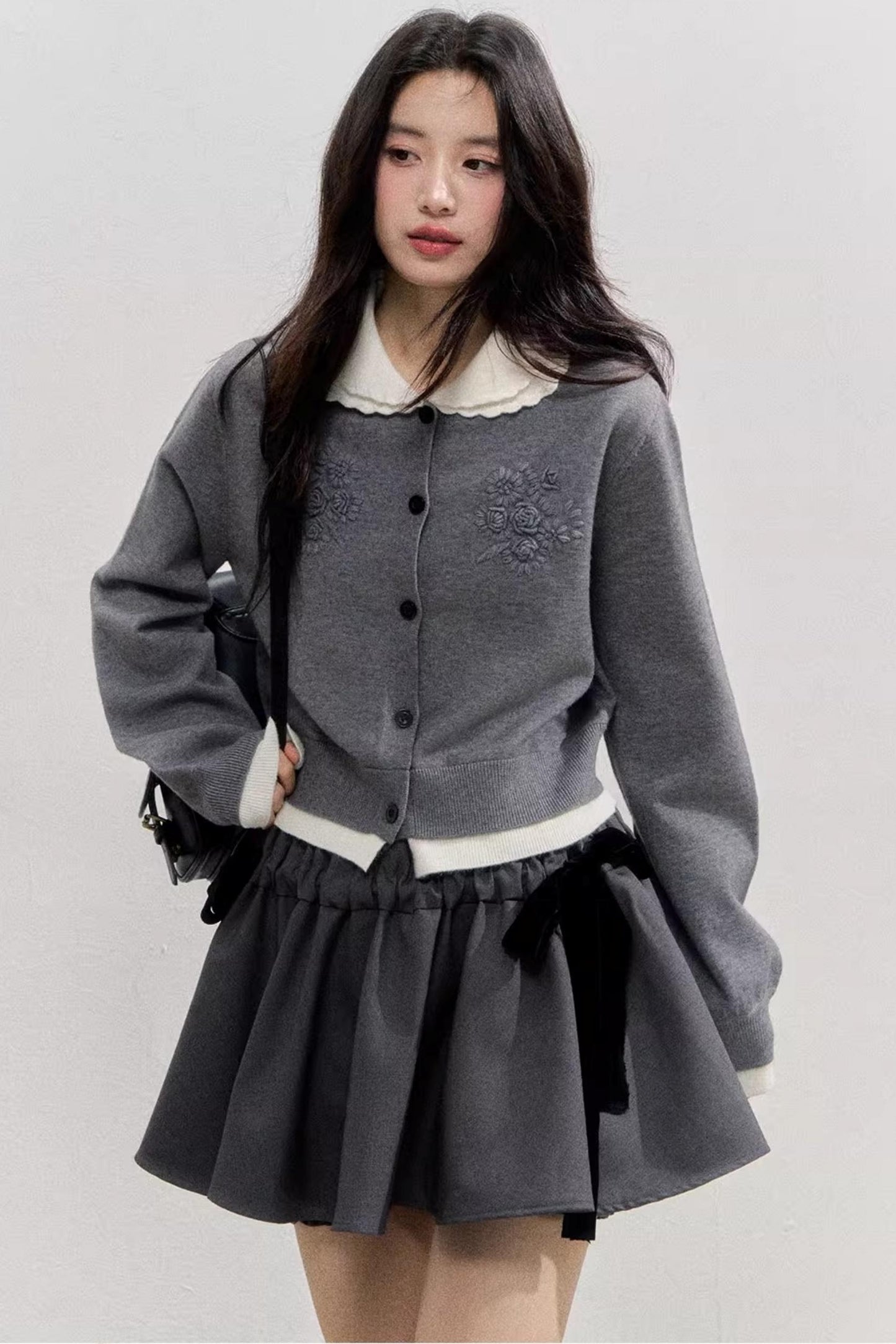 Sunset Rose Crochet Sweater