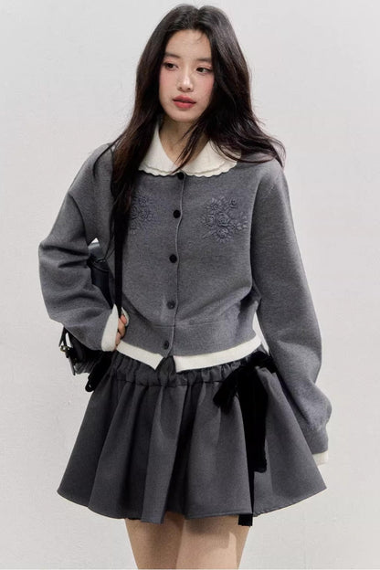 Sunset Rose Crochet Sweater