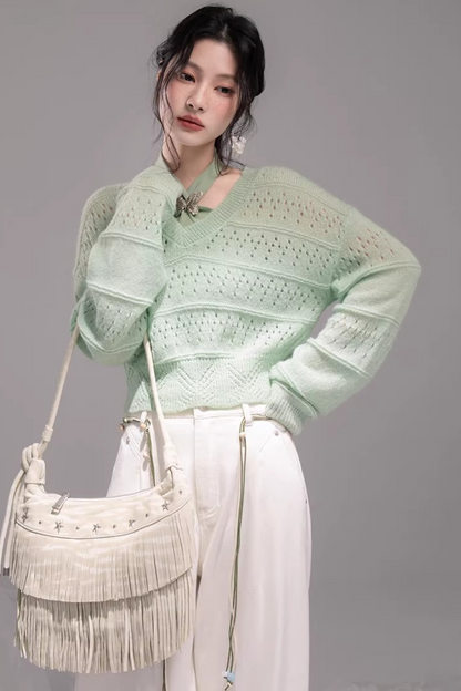 Stone White Lyocell Jeans Set