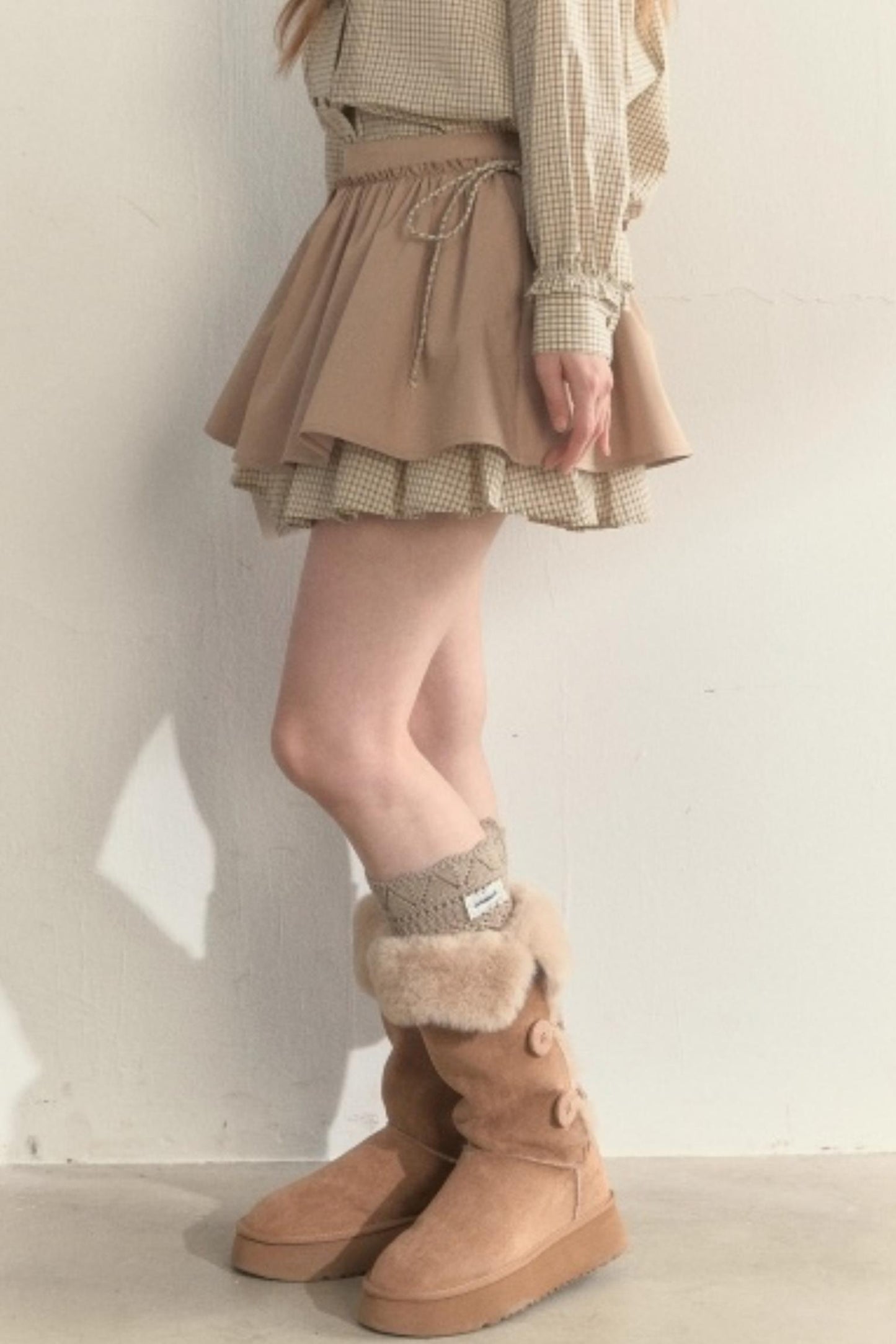 Retro Khaki Tutu Skirt
