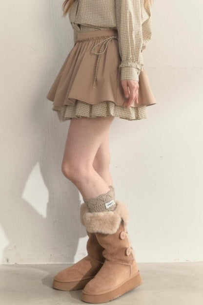 Retro Khaki Tutu Skirt