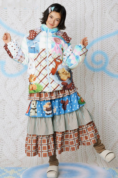 Angel Print Hooded Jacket