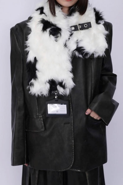 Rebirth Plush Patchwork Scarf