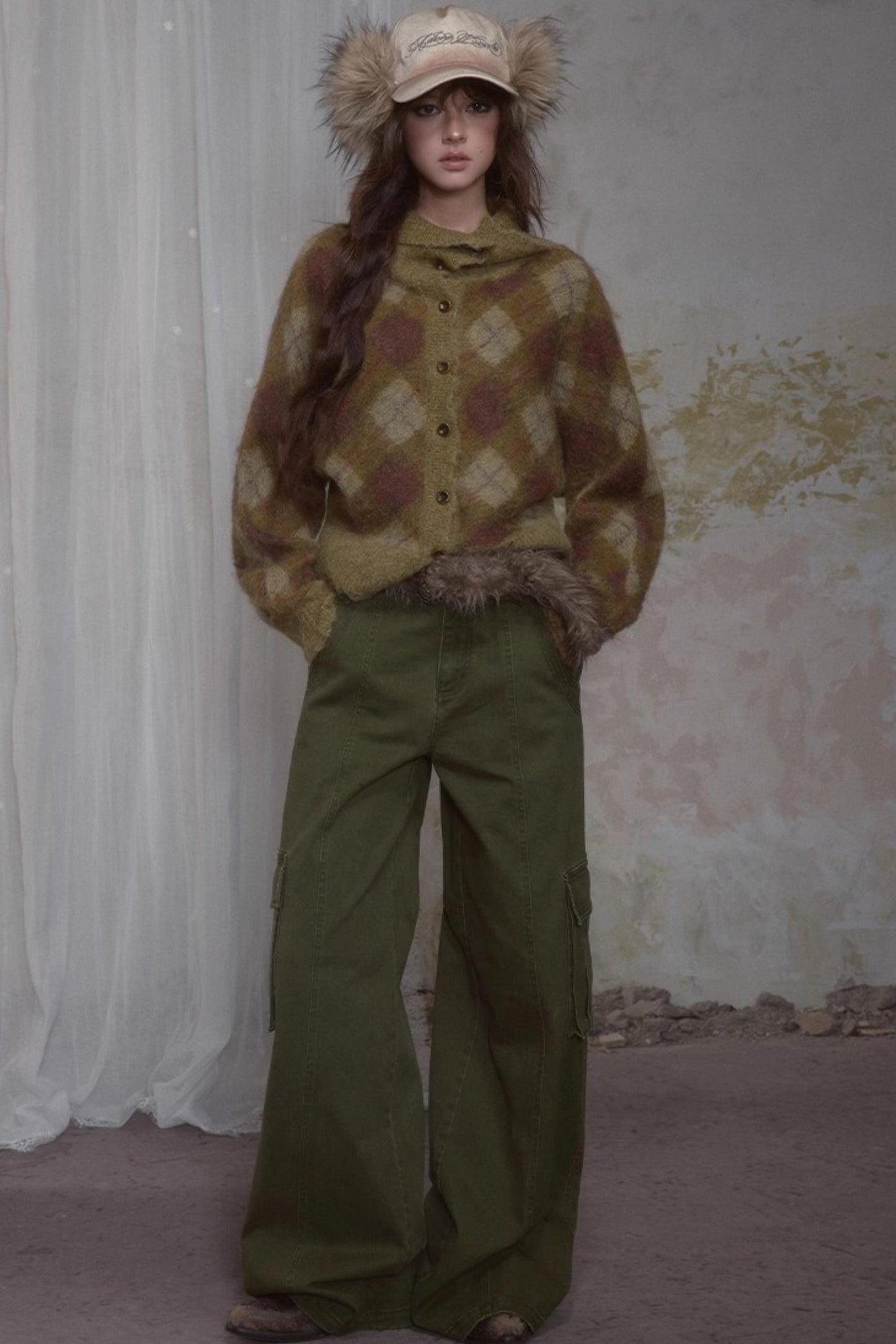 Cool Military Green Cargo Jeans