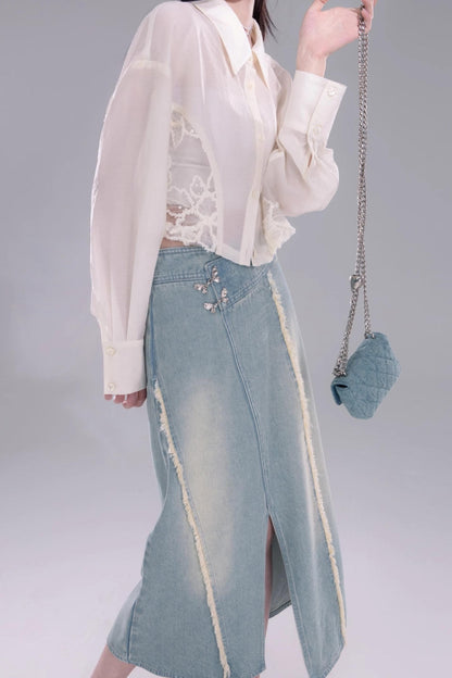 Belle Lace White Shirt