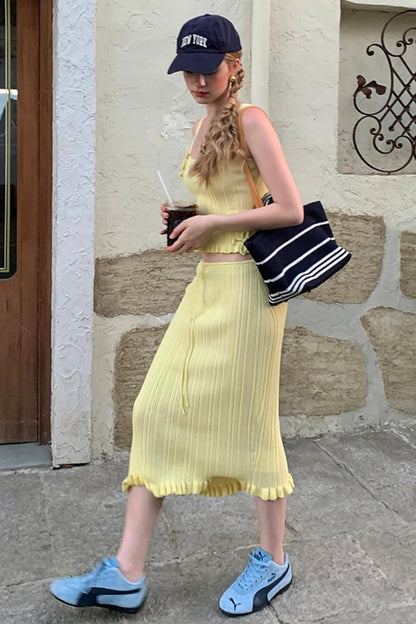 Bali Bloom Slim Earring Top Body Skirt Set-Up