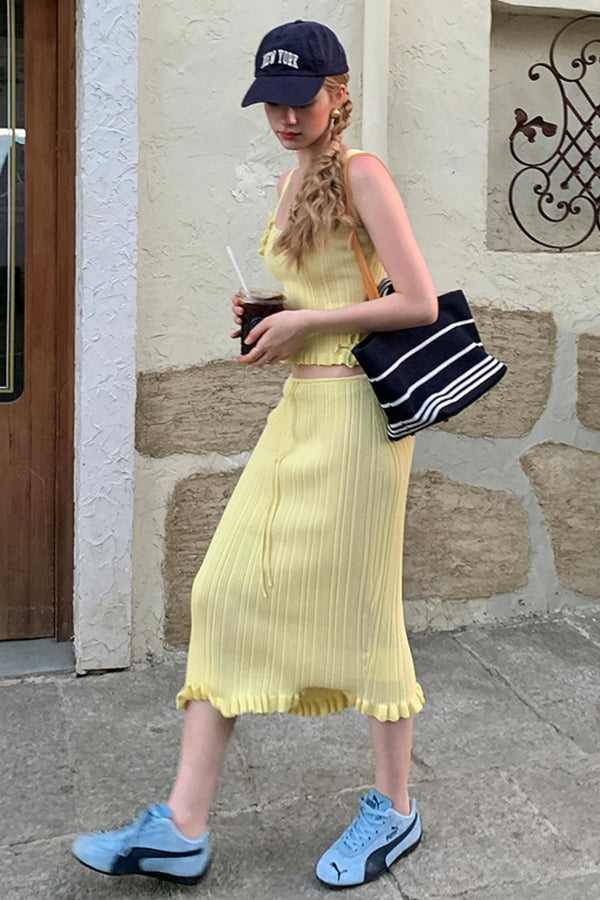 Bali Bloom Slim Earring Top Body Skirt Set-Up