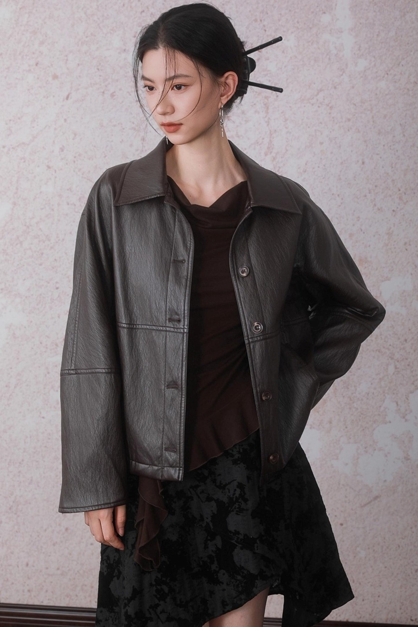 Caramel Coffee Leather Jacket