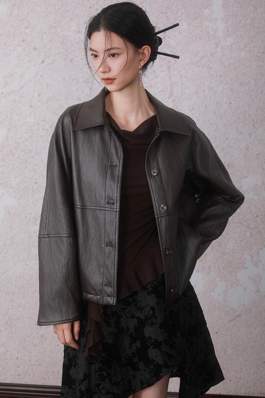 Caramel Coffee Leather Jacket