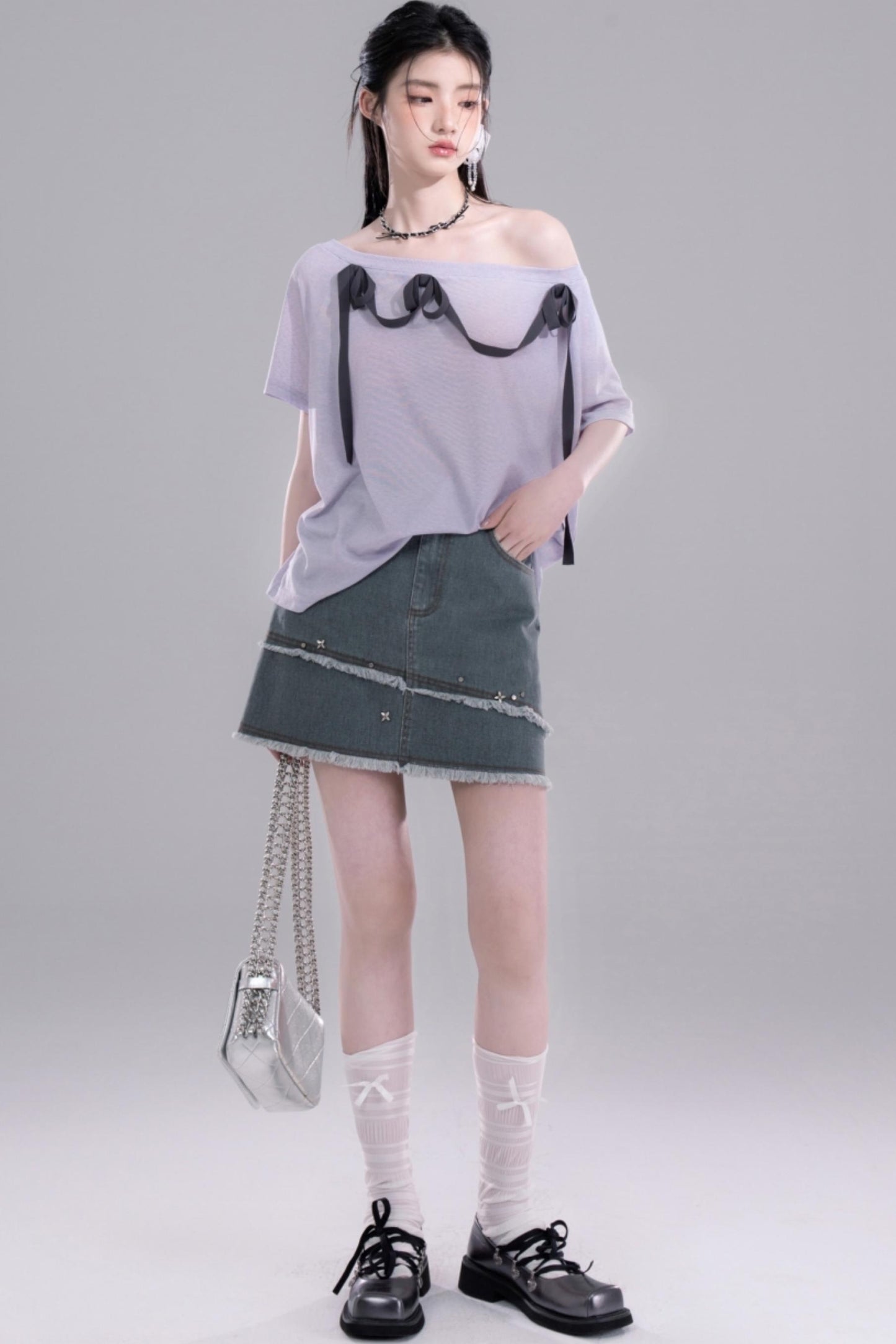 Moonlit One-Shoulder Tee