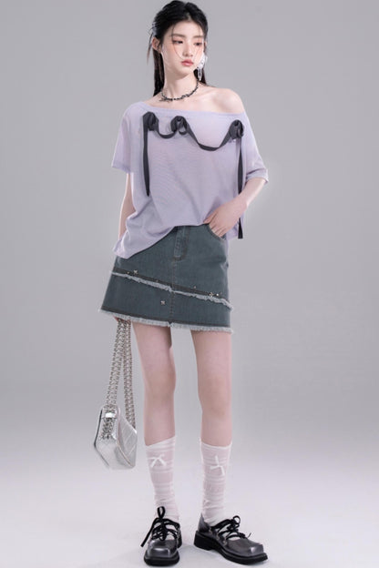 Moonlit One-Shoulder Tee