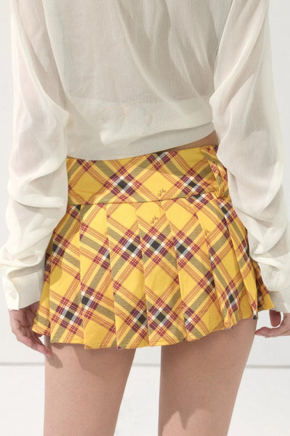 Sweet Pleated Short Skirt