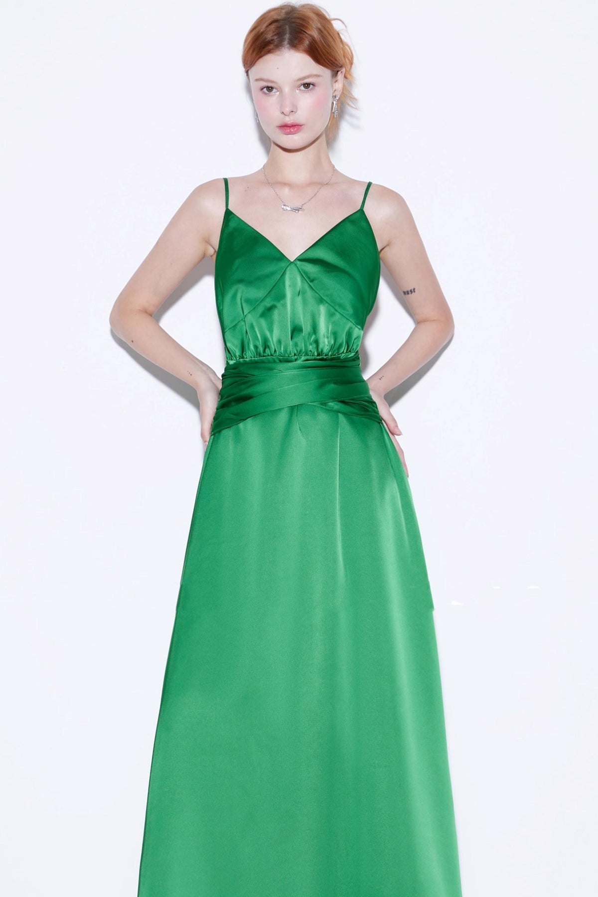 Green Vintage Resort Dress