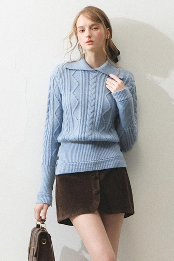 Vintage Preppy Style Knit Sweater