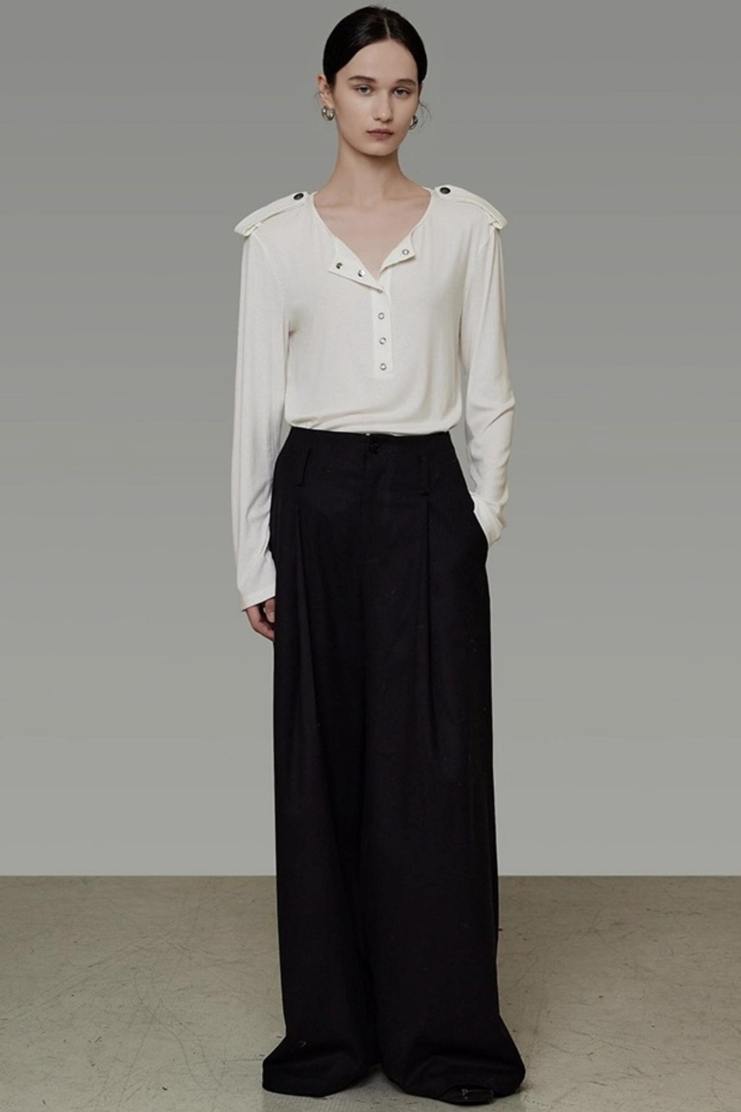 Versatile V-Neck Knit Top