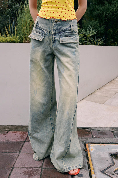 Vintage High-Waist Straight-Leg Jeans