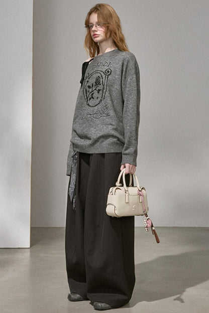 Button Pleated Cargo Pants