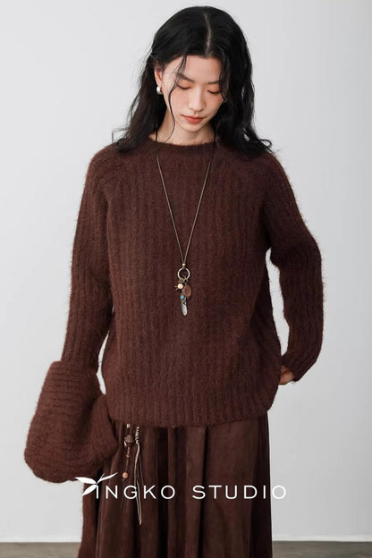 Hollow Cocoa Hood Sweater