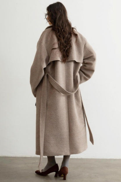 Retro Oatmeal Woolen Coat