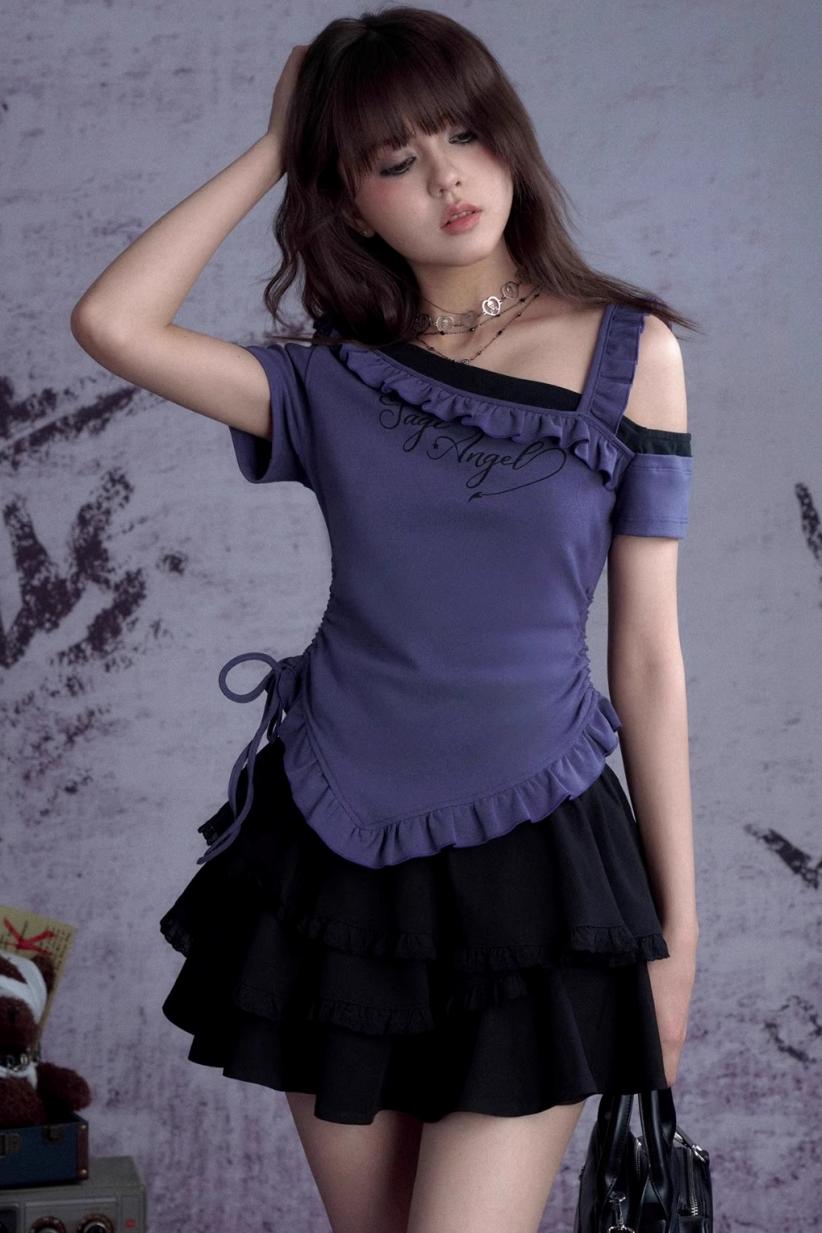 Pure Purple Irregular Top