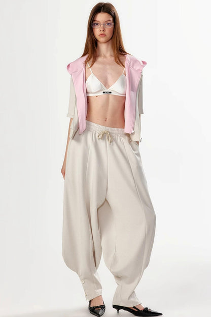 Patchwork Cropped Short Sleeve Hoodie